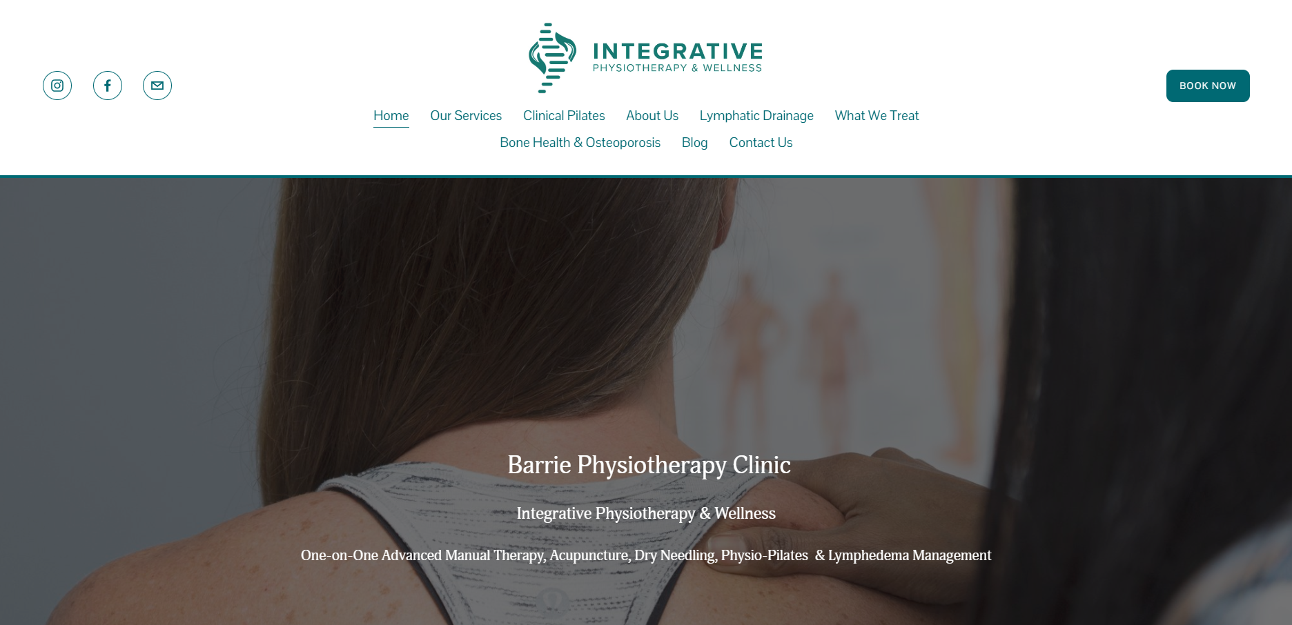 Screenshot of Integrative Physiotherapy and Wellness Homepage